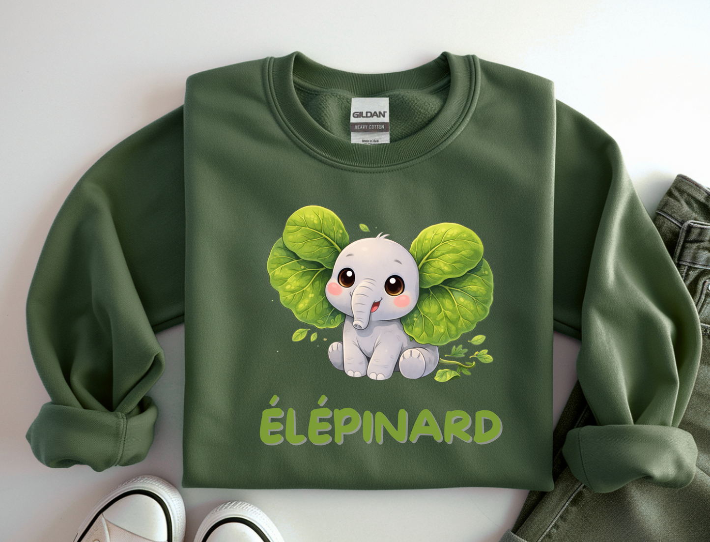 Éléphant/Épinard
