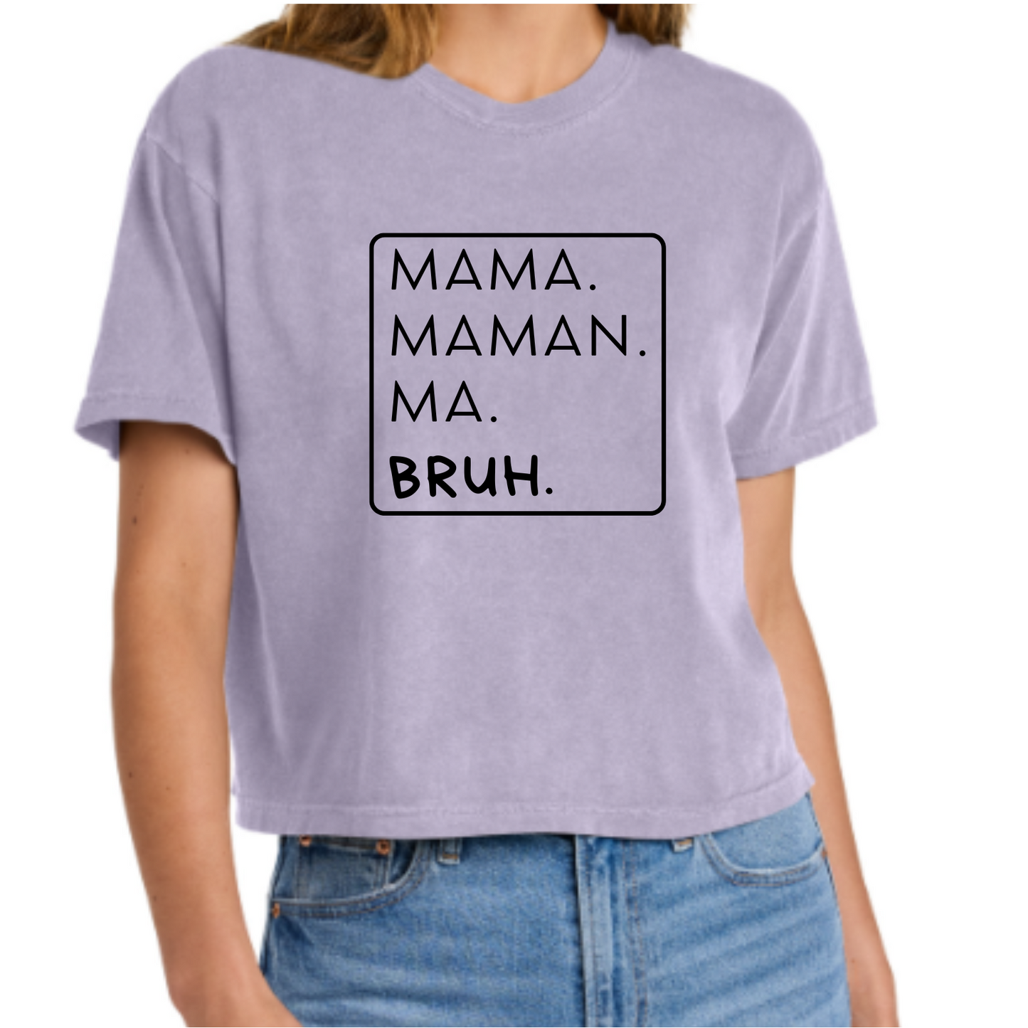 T-shirt coupe Boxy ''Bruh''