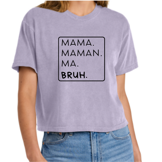 T-shirt coupe Boxy ''Bruh''