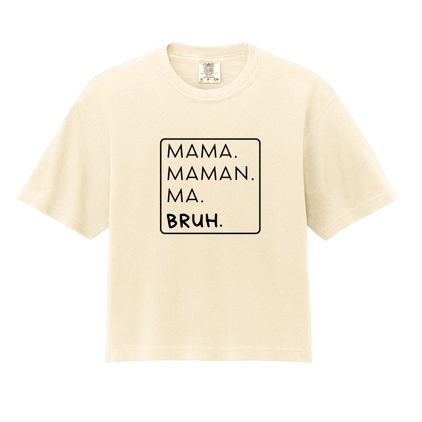 T-shirt coupe Boxy ''Bruh''