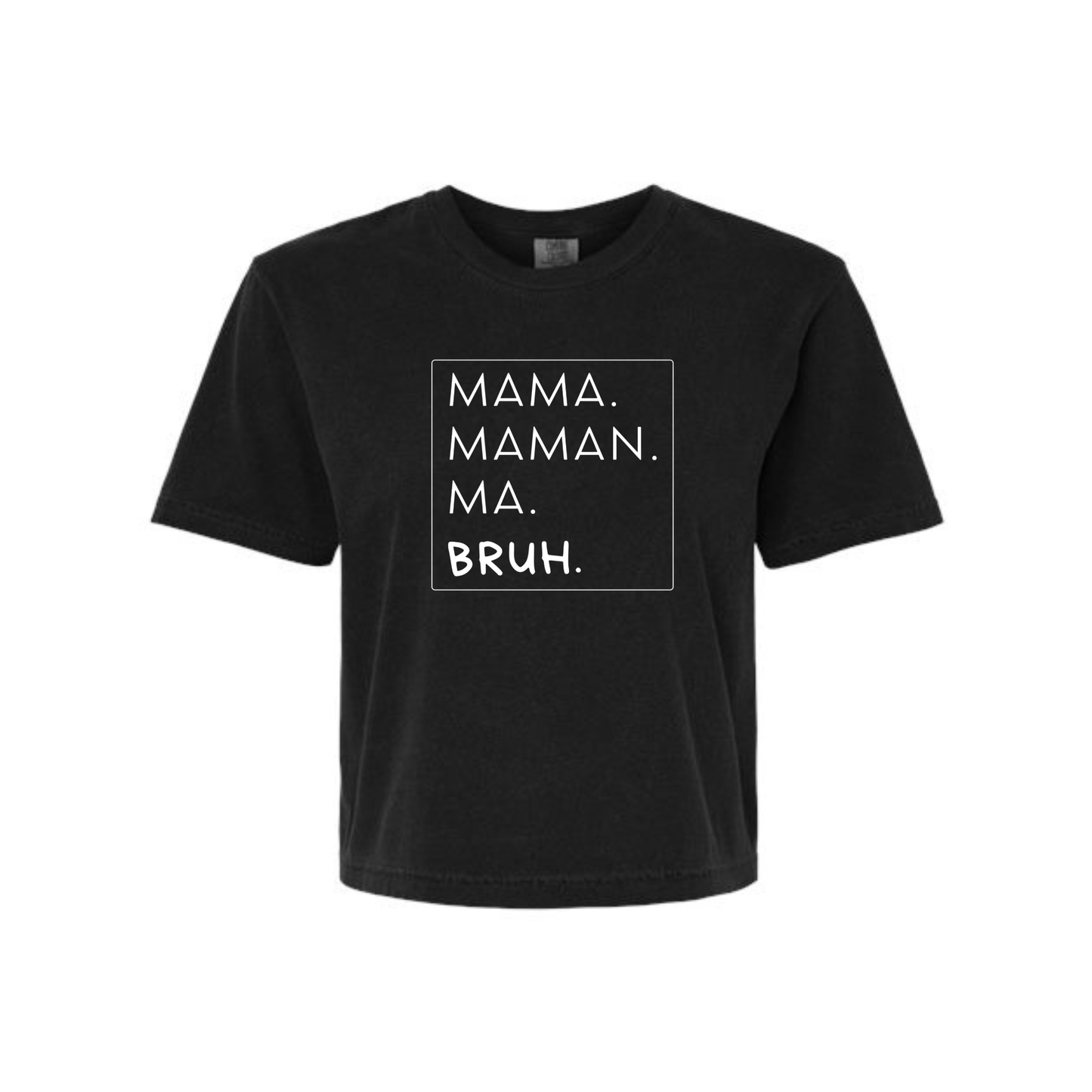 T-shirt coupe Boxy ''Bruh''