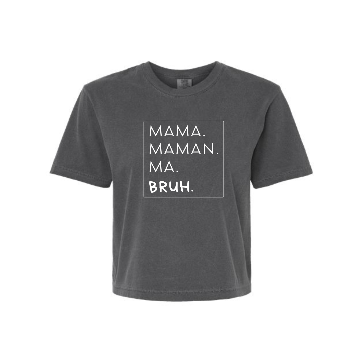 T-shirt coupe Boxy ''Bruh''